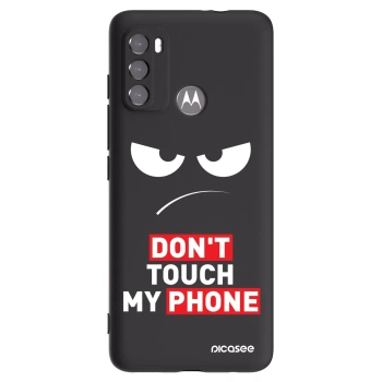 Picasee silikonowe czarne etui na Motorola Moto G60 - Angry Eyes - Transparent