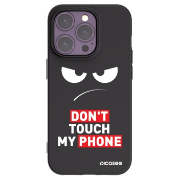 Picasee silikonowe czarne etui na Apple iPhone 14 Pro - Angry Eyes - Transparent