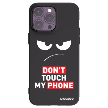 Picasee silikonowe czarne etui na Apple iPhone 14 Pro Max - Angry Eyes - Transparent