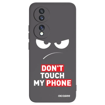 Picasee silikonowe czarne etui na Honor 70 - Angry Eyes - Transparent