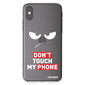 Picasee silikonowe przeźroczyste etui na Apple iPhone X/XS - Angry Eyes - Transparent