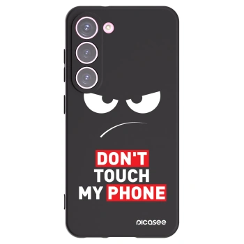 Picasee silikonowe czarne etui na Samsung Galaxy S23 5G - Angry Eyes - Transparent