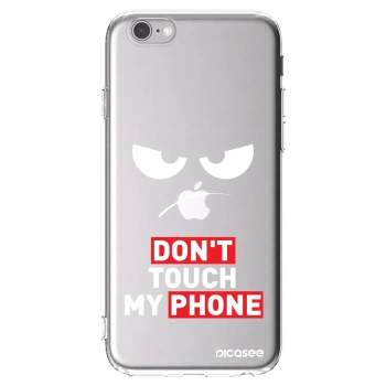 Picasee silikonowe przeźroczyste etui na Apple iPhone 6/6S - Angry Eyes - Transparent