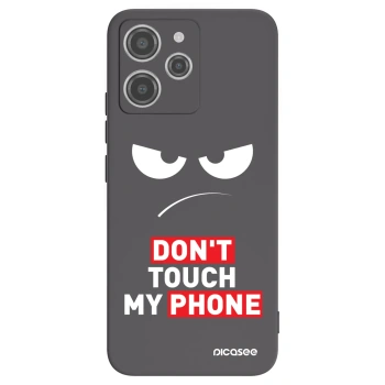 Picasee silikonowe czarne etui na Xiaomi Redmi 12 4G - Angry Eyes - Transparent