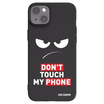 Picasee silikonowe czarne etui na Apple iPhone 15 Plus - Angry Eyes - Transparent