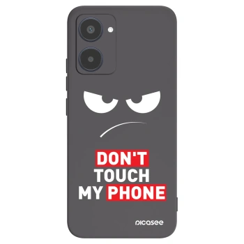 Picasee silikonowe czarne etui na Realme 10 4G - Angry Eyes - Transparent