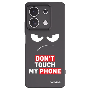 Picasee silikonowe czarne etui na Xiaomi Redmi Note 13 4G - Angry Eyes - Transparent