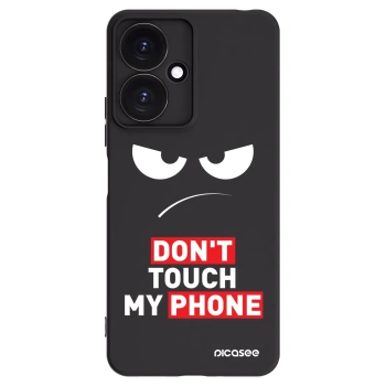 Picasee silikonowe czarne etui na Xiaomi Redmi 13C 5G - Angry Eyes - Transparent