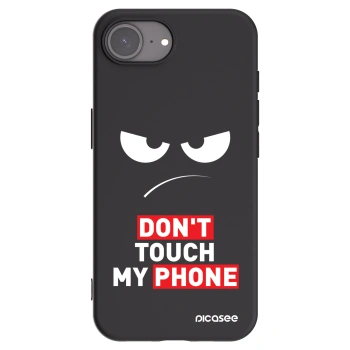 Picasee silikonowe czarne etui na Apple iPhone 16e - Angry Eyes - Transparent
