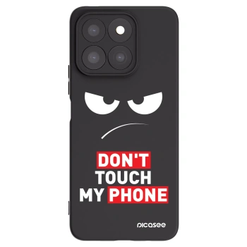 Picasee silikonowe czarne etui na Honor X8c - Angry Eyes - Transparent