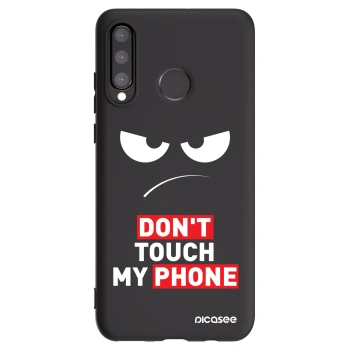 Picasee silikonowe czarne etui na Huawei P30 Lite - Angry Eyes - Transparent