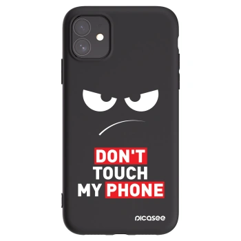 Picasee silikonowe czarne etui na Apple iPhone 11 - Angry Eyes - Transparent