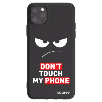 Picasee silikonowe czarne etui na Apple iPhone 11 Pro Max - Angry Eyes - Transparent
