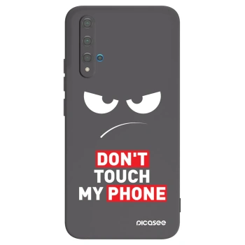 Picasee silikonowe czarne etui na Huawei Nova 5T - Angry Eyes - Transparent