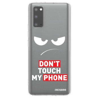 Picasee silikonowe przeźroczyste etui na Samsung Galaxy S20 G980F - Angry Eyes - Transparent