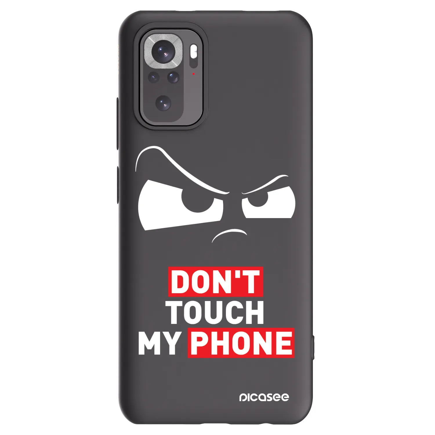 Picasee silikonowe czarne etui na Xiaomi Redmi Note 10S - Cloudy Eye - Transparent