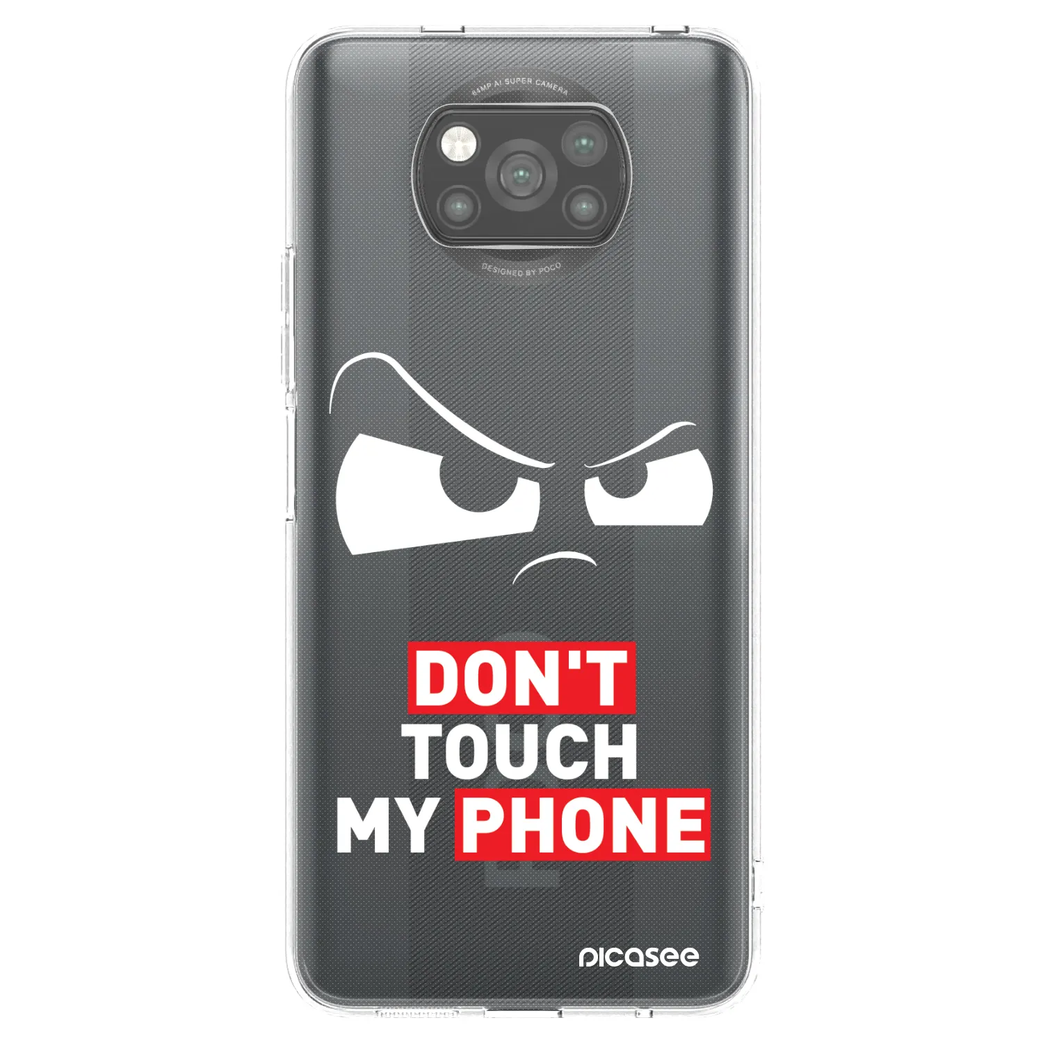 Picasee silikonowe czarne etui na Xiaomi Poco X3 Pro - Cloudy Eye - Transparent