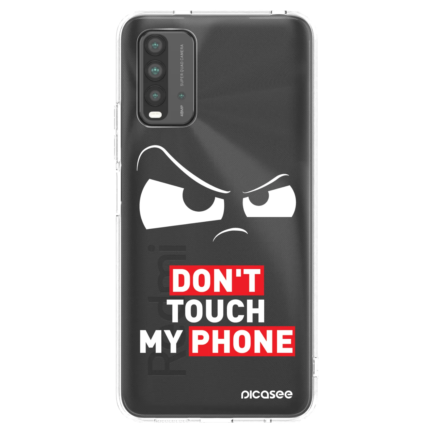 Picasee silikonowe czarne etui na Xiaomi Redmi 9T - Cloudy Eye - Transparent