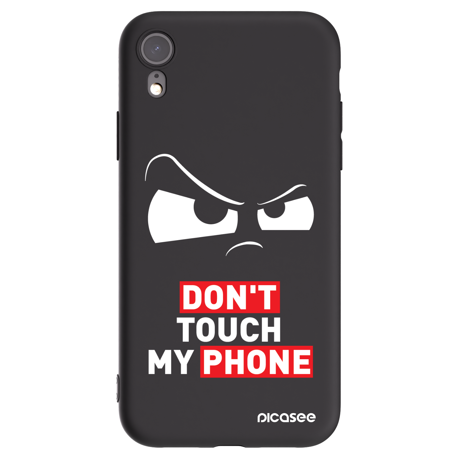 Picasee silikonowe czarne etui na Apple iPhone XR - Cloudy Eye - Transparent