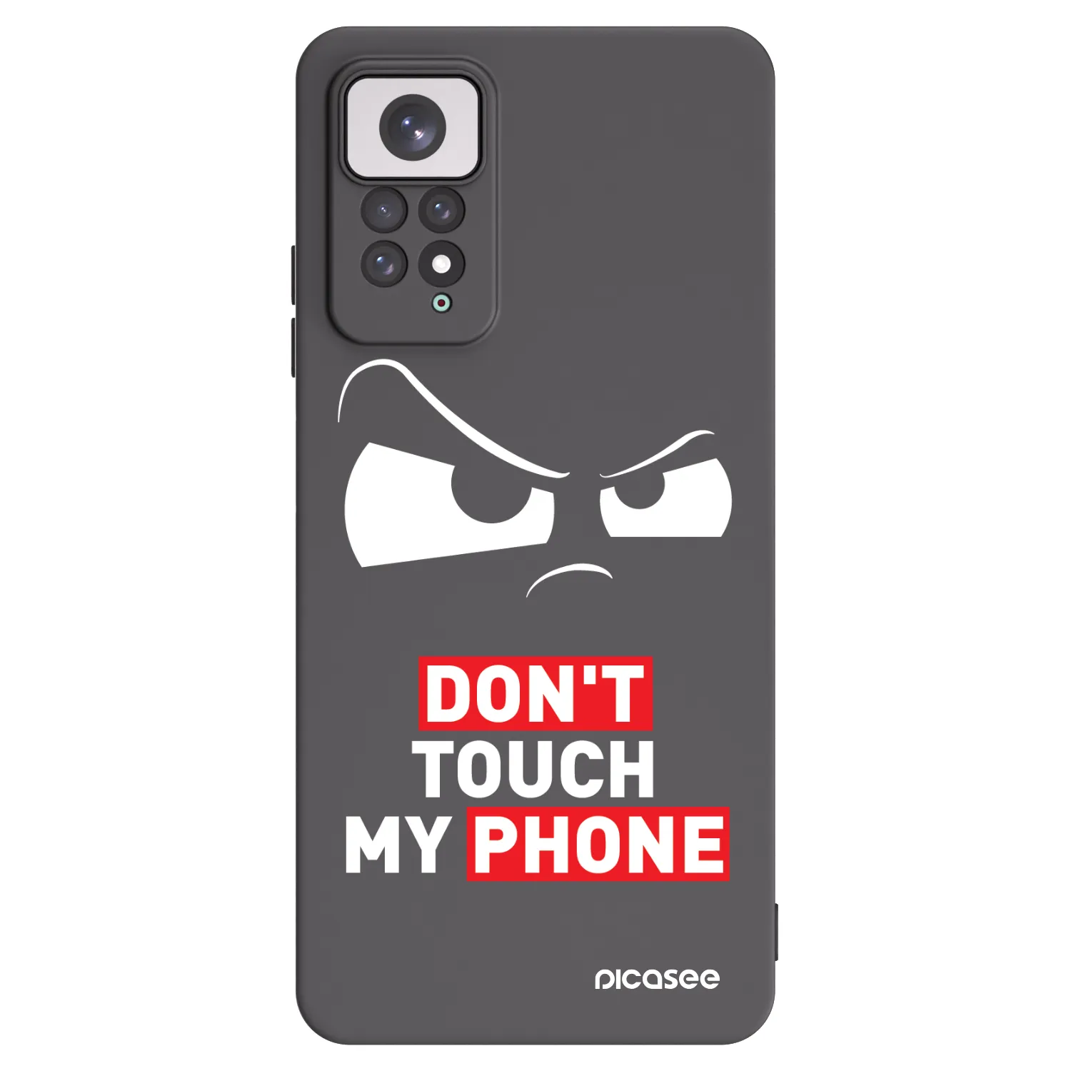 Picasee silikonowe czarne etui na Xiaomi Redmi Note 11 - Cloudy Eye - Transparent