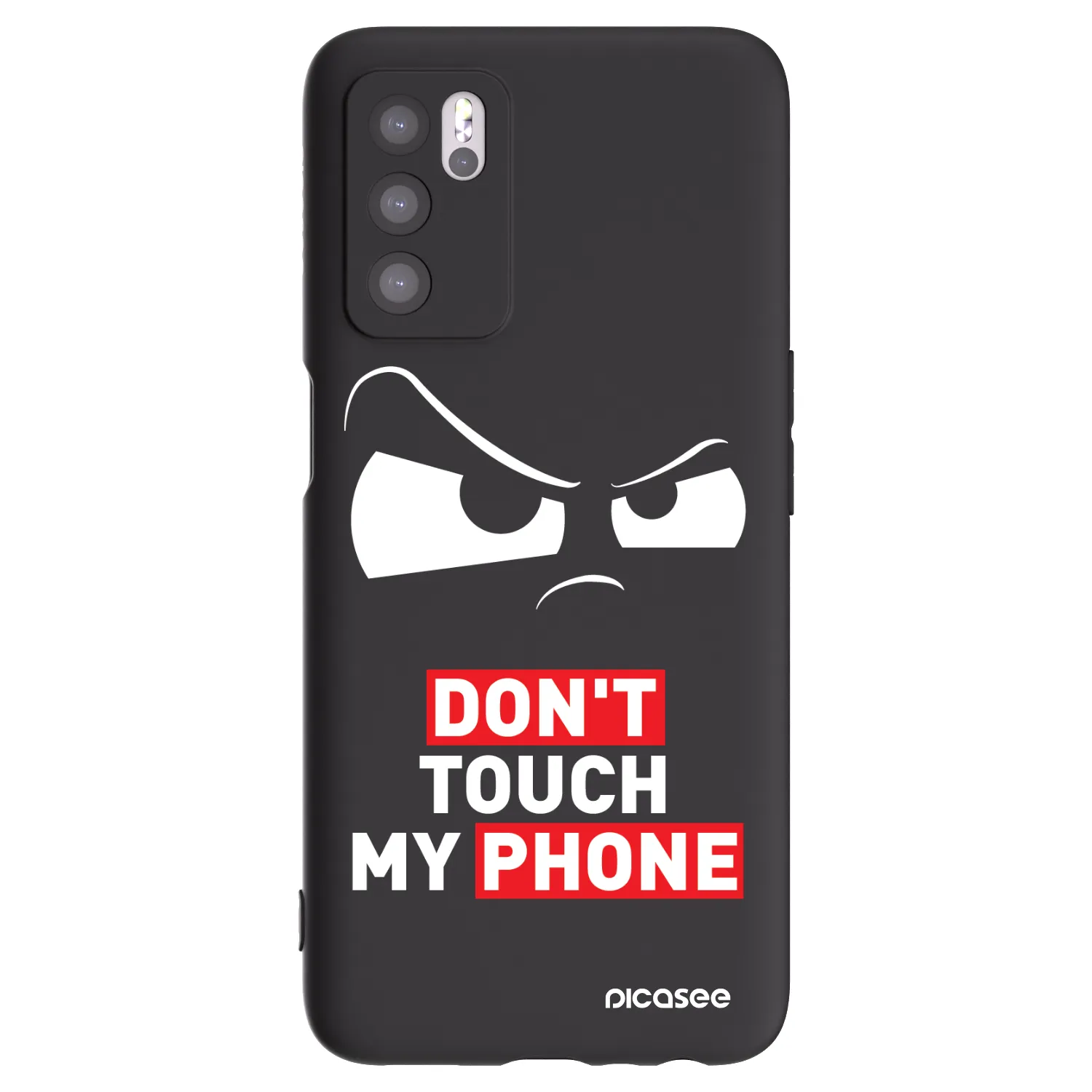 Picasee silikonowe czarne etui na OPPO A16 - Cloudy Eye - Transparent
