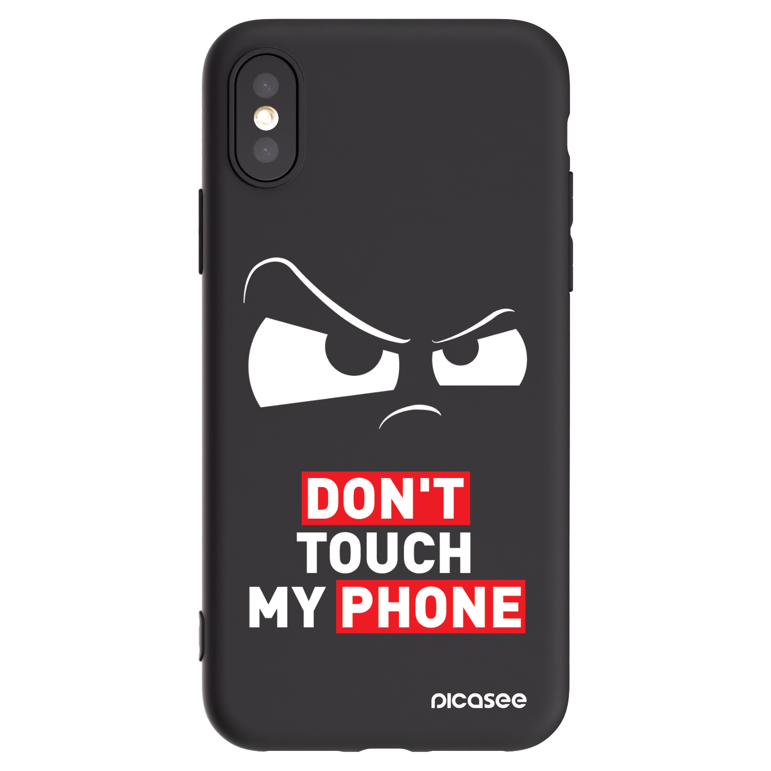 Picasee silikonowe czarne etui na Apple iPhone X/XS - Cloudy Eye - Transparent