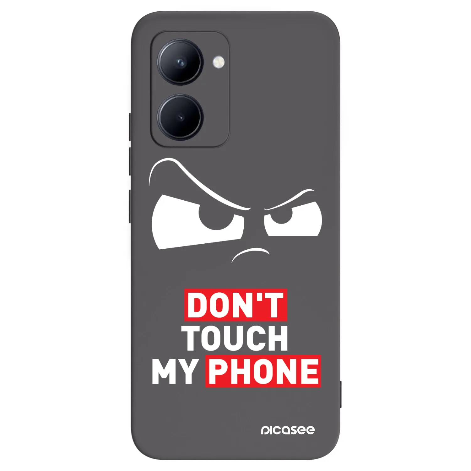 Picasee silikonowe czarne etui na Realme C33 (2023) - Cloudy Eye - Transparent