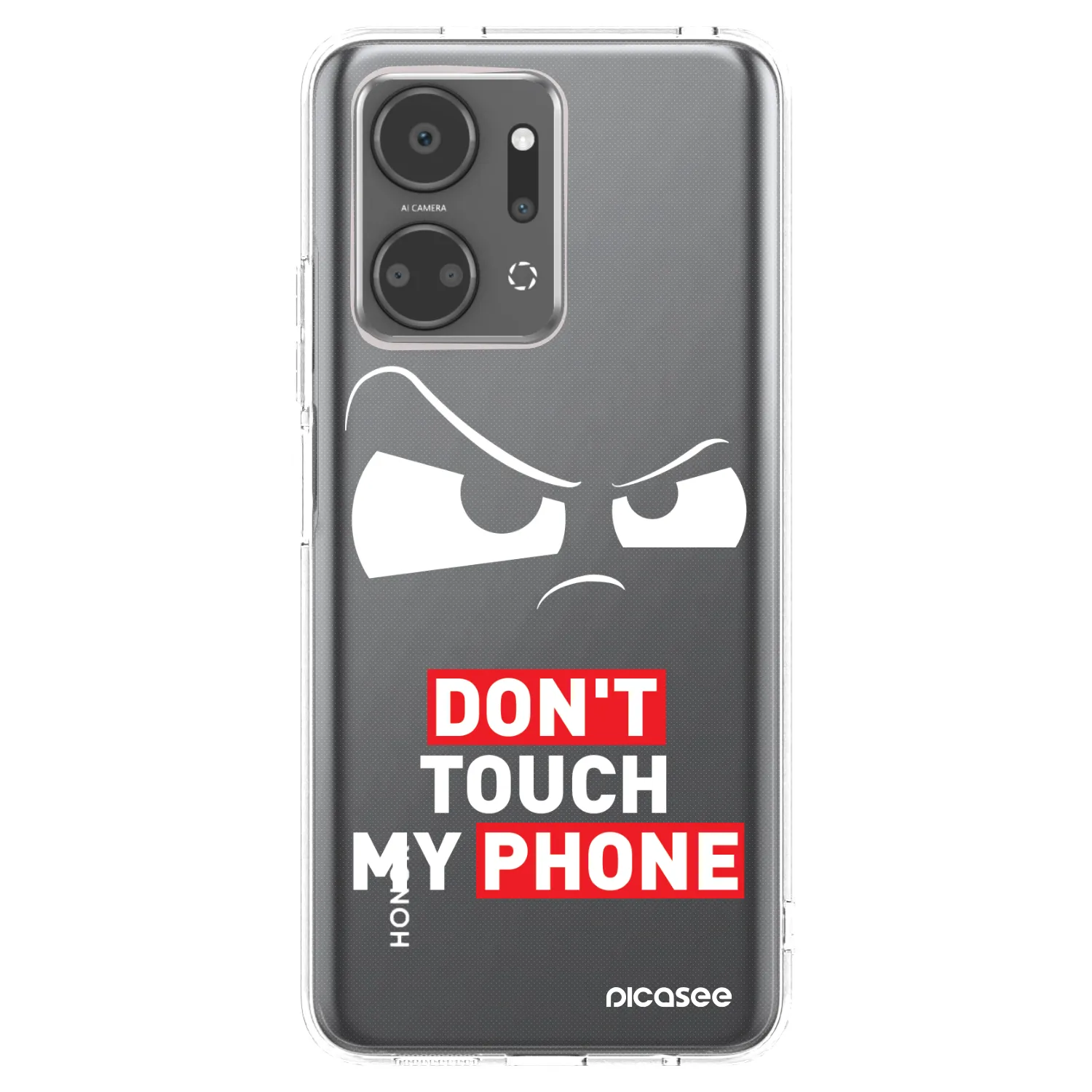 Picasee silikonowe przeźroczyste etui na Honor X7a - Cloudy Eye - Transparent