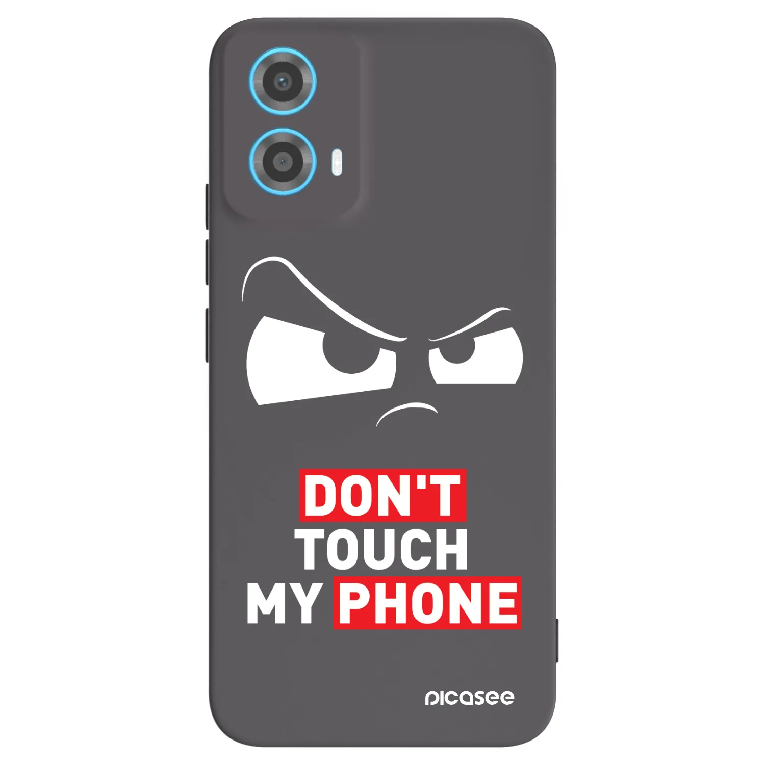 Picasee silikonowe czarne etui na Motorola Moto G34 5G - Cloudy Eye - Transparent