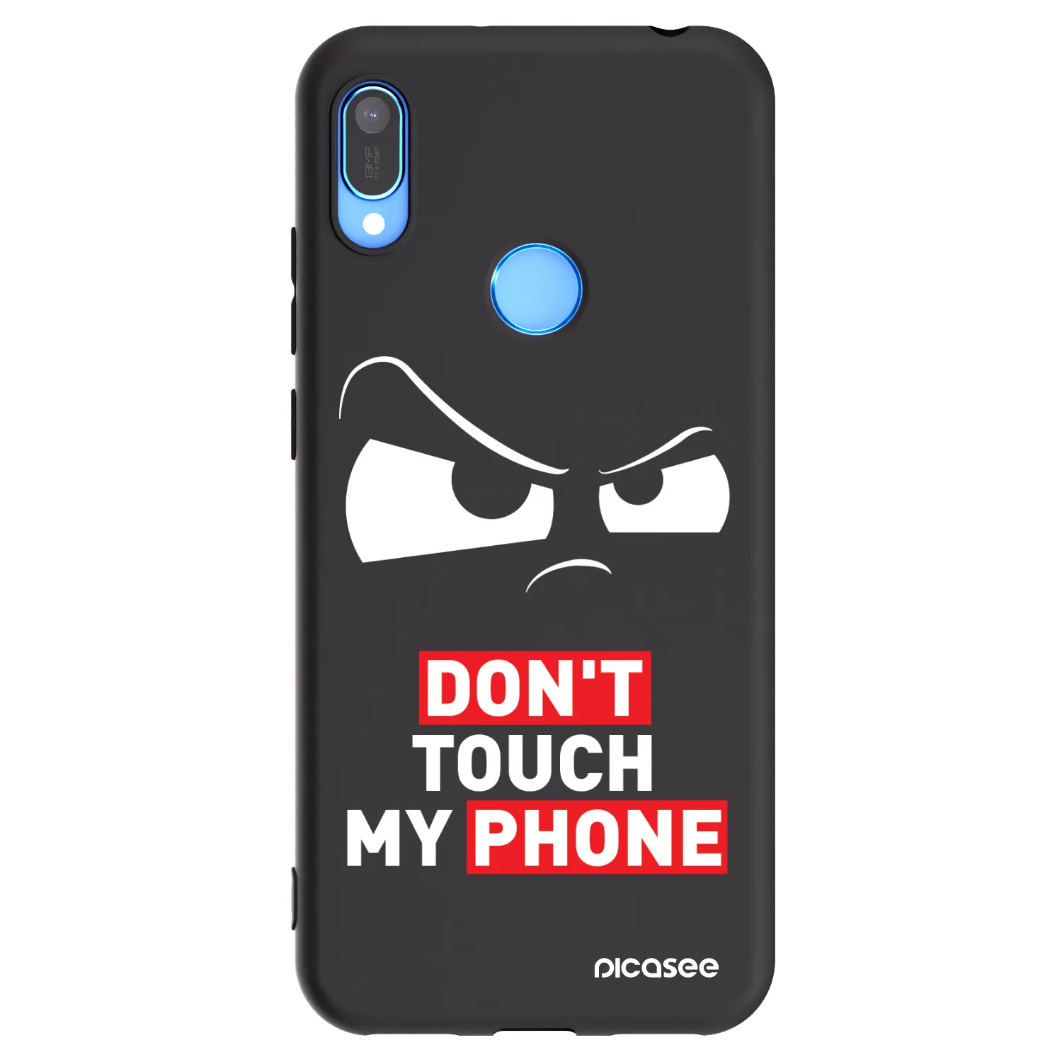 Picasee silikonowe czarne etui na Huawei Y6 2019 - Cloudy Eye - Transparent