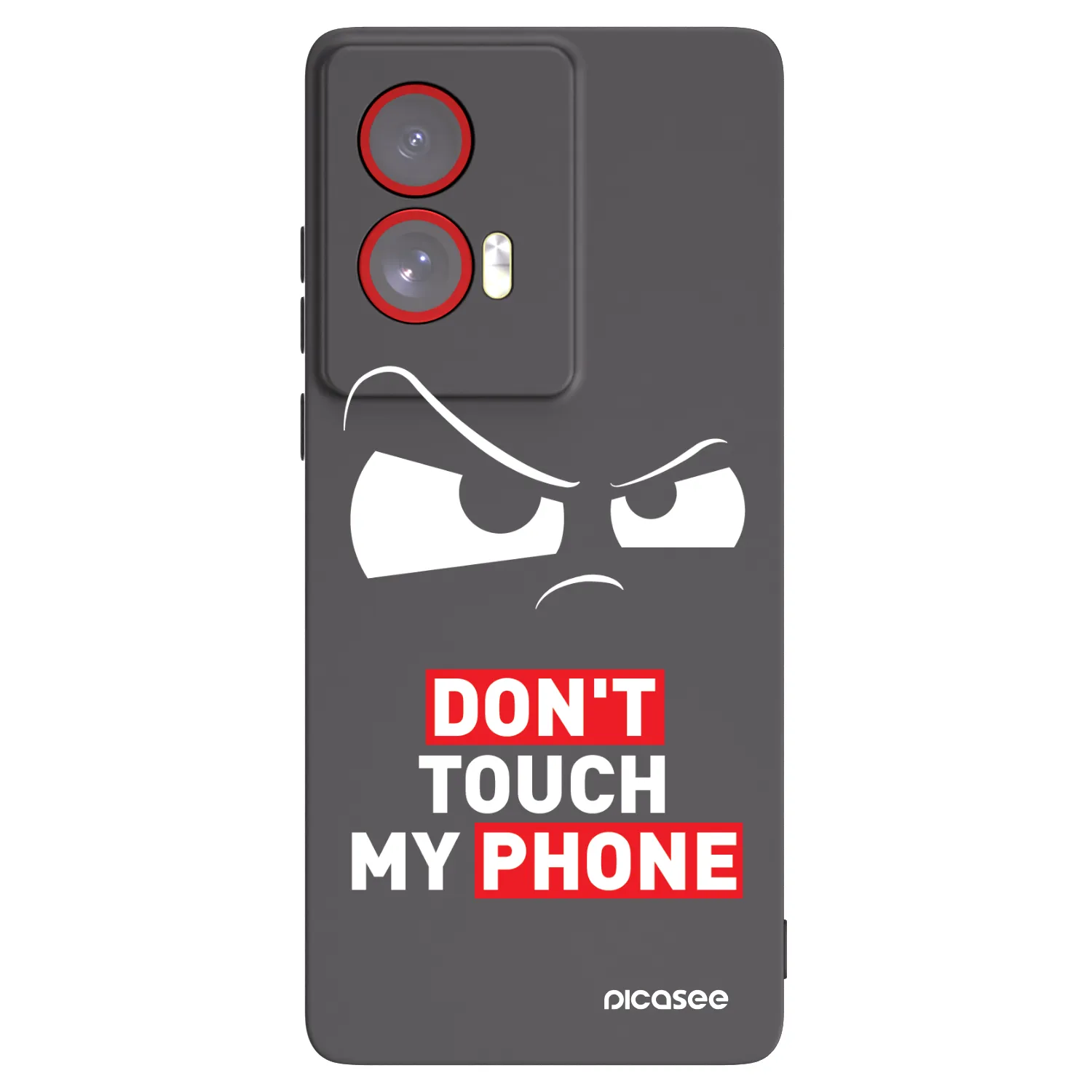 Picasee silikonowe czarne etui na Motorola Edge 50 Fusion - Cloudy Eye - Transparent