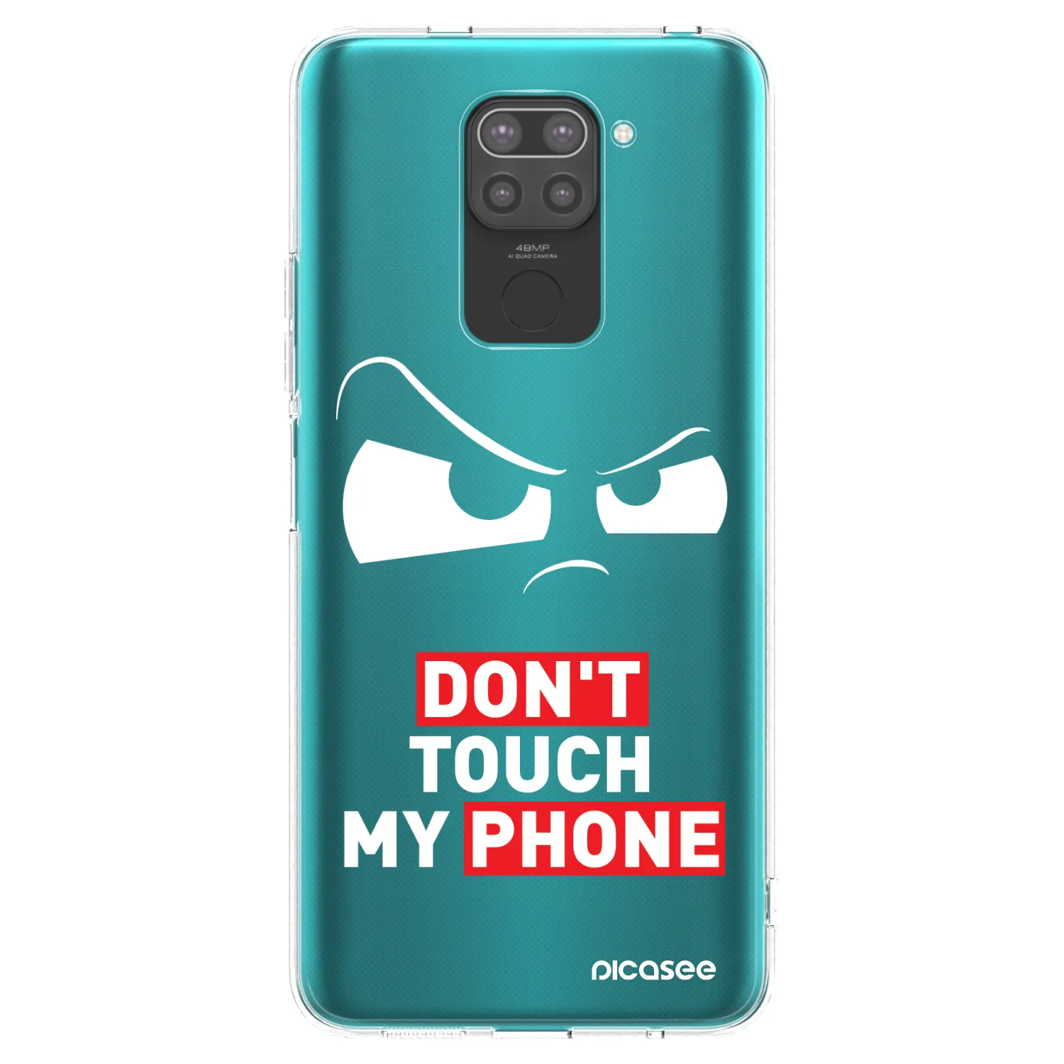 Picasee silikonowe czarne etui na Xiaomi Redmi Note 9 - Cloudy Eye - Transparent