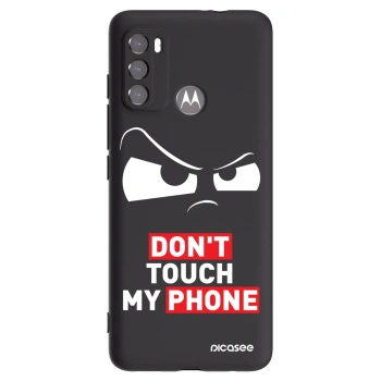 Picasee silikonowe czarne etui na Motorola Moto G60 - Cloudy Eye - Transparent