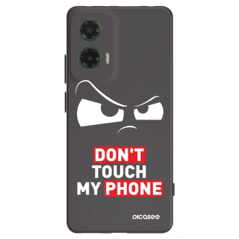 Picasee silikonowe czarne etui na Motorola Moto G35 5G - Cloudy Eye - Transparent