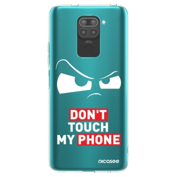 Picasee silikonowe czarne etui na Xiaomi Redmi Note 9 - Cloudy Eye - Transparent
