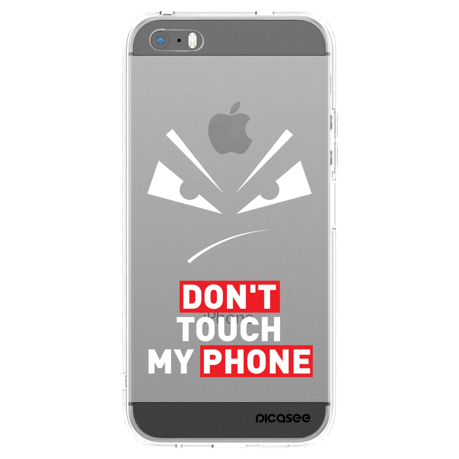 Picasee silikonowe przeźroczyste etui na Apple iPhone 5/5S/SE - Evil Eye - Transparent