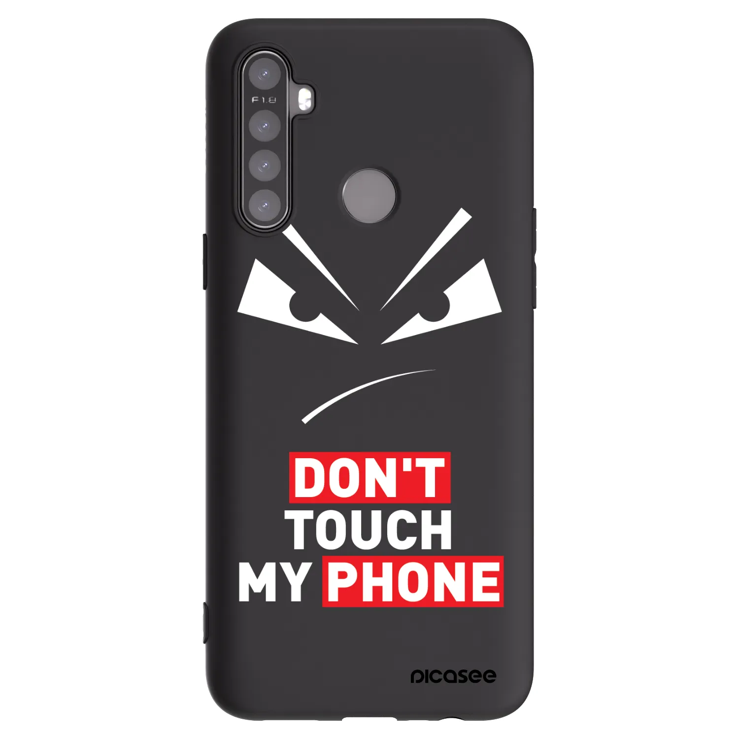 Picasee silikonowe czarne etui na Realme 6i - Evil Eye - Transparent