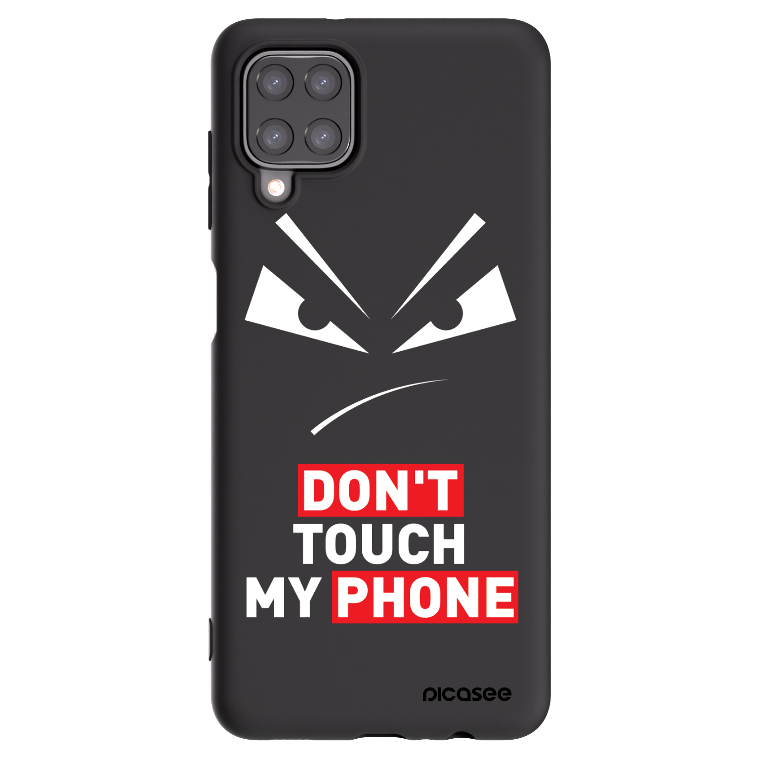 Picasee silikonowe czarne etui na Samsung Galaxy A12 A125F - Evil Eye - Transparent