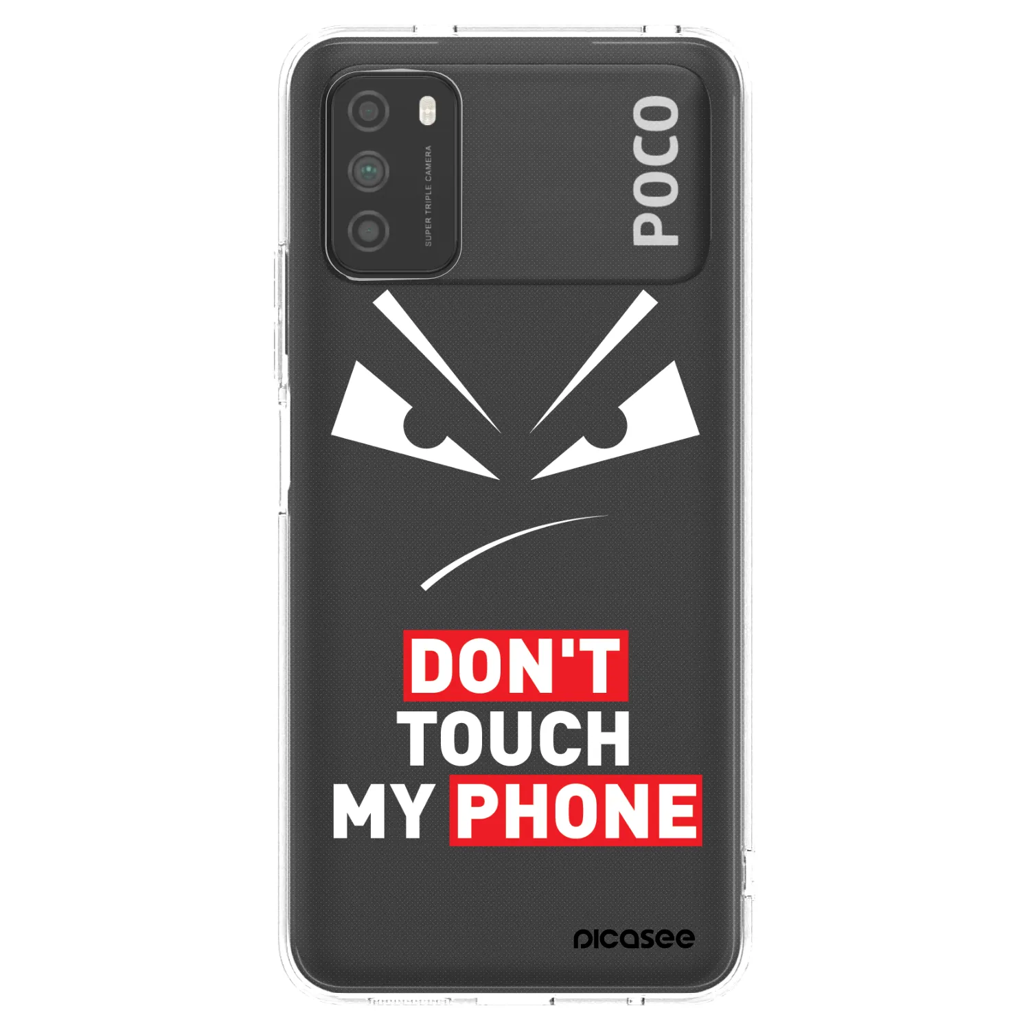Picasee silikonowe przeźroczyste etui na Xiaomi Poco M3 - Evil Eye - Transparent