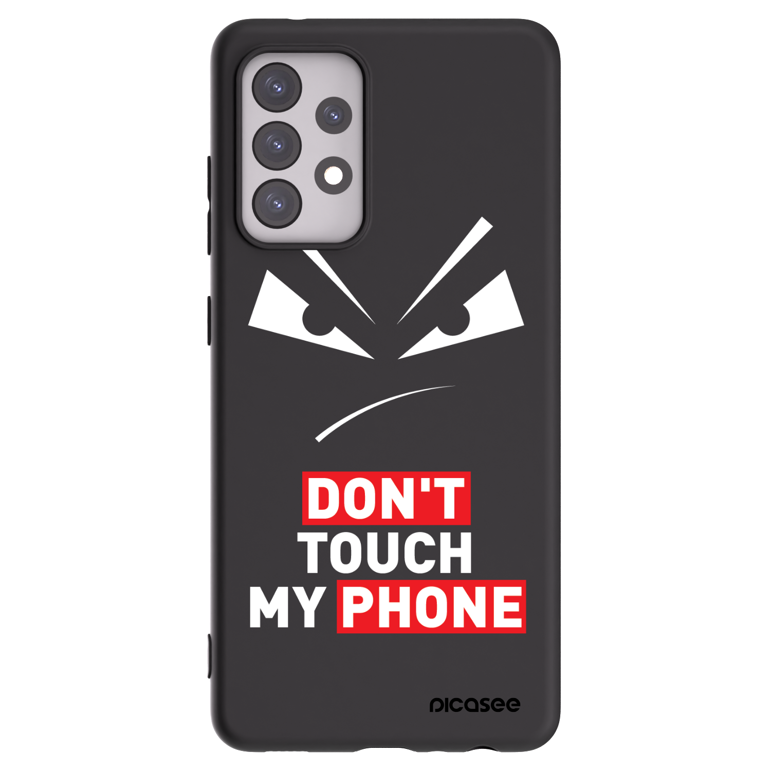 Picasee silikonowe czarne etui na Samsung Galaxy A52 5G A525F - Evil Eye - Transparent
