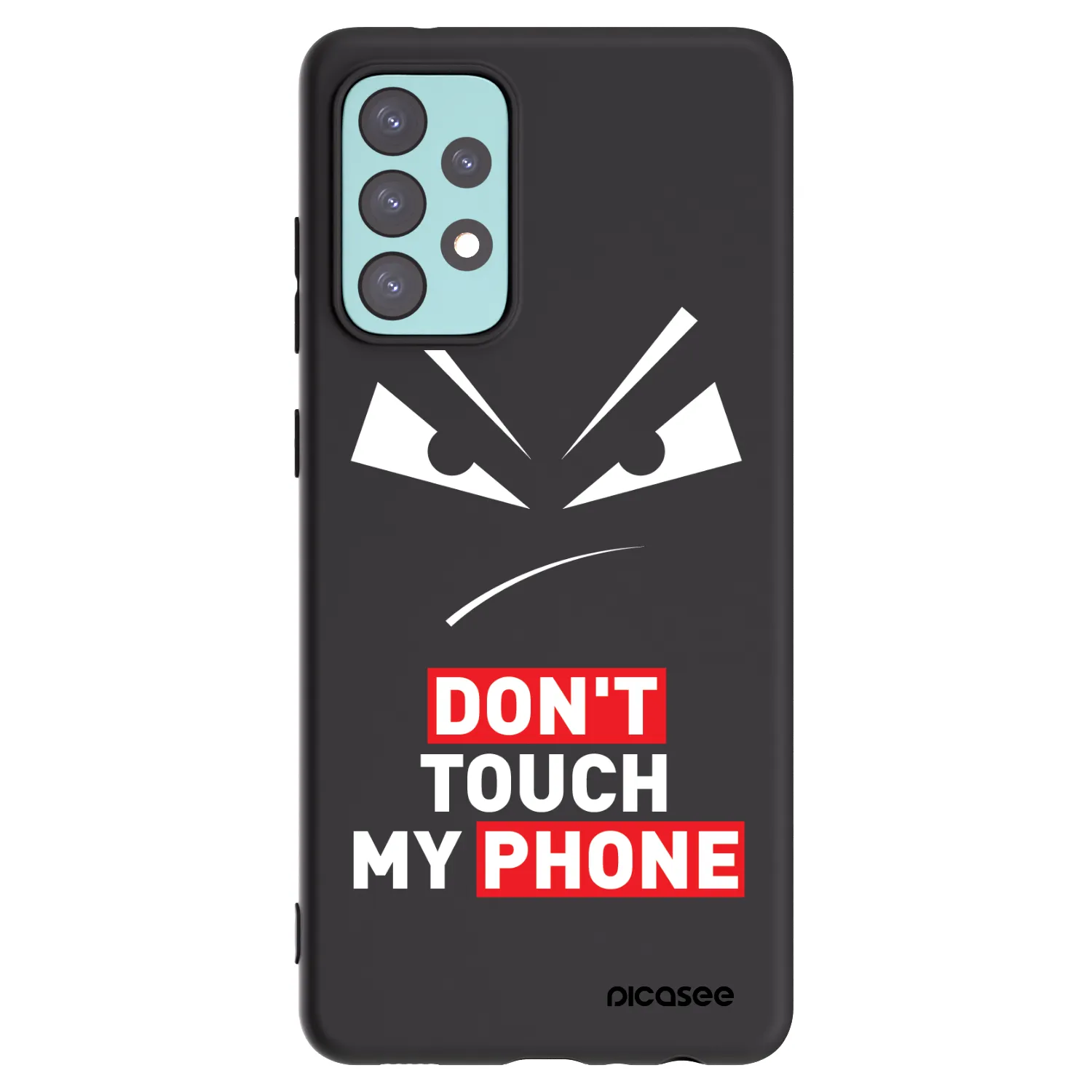 Picasee silikonowe czarne etui na Samsung Galaxy A72 A725F - Evil Eye - Transparent