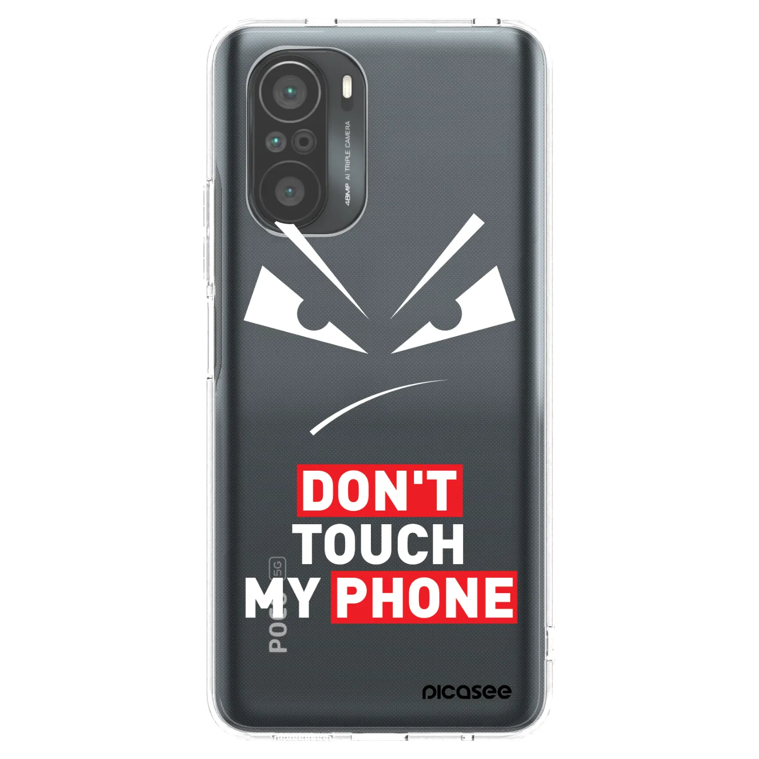 Picasee silikonowe przeźroczyste etui na Xiaomi Poco F3 - Evil Eye - Transparent