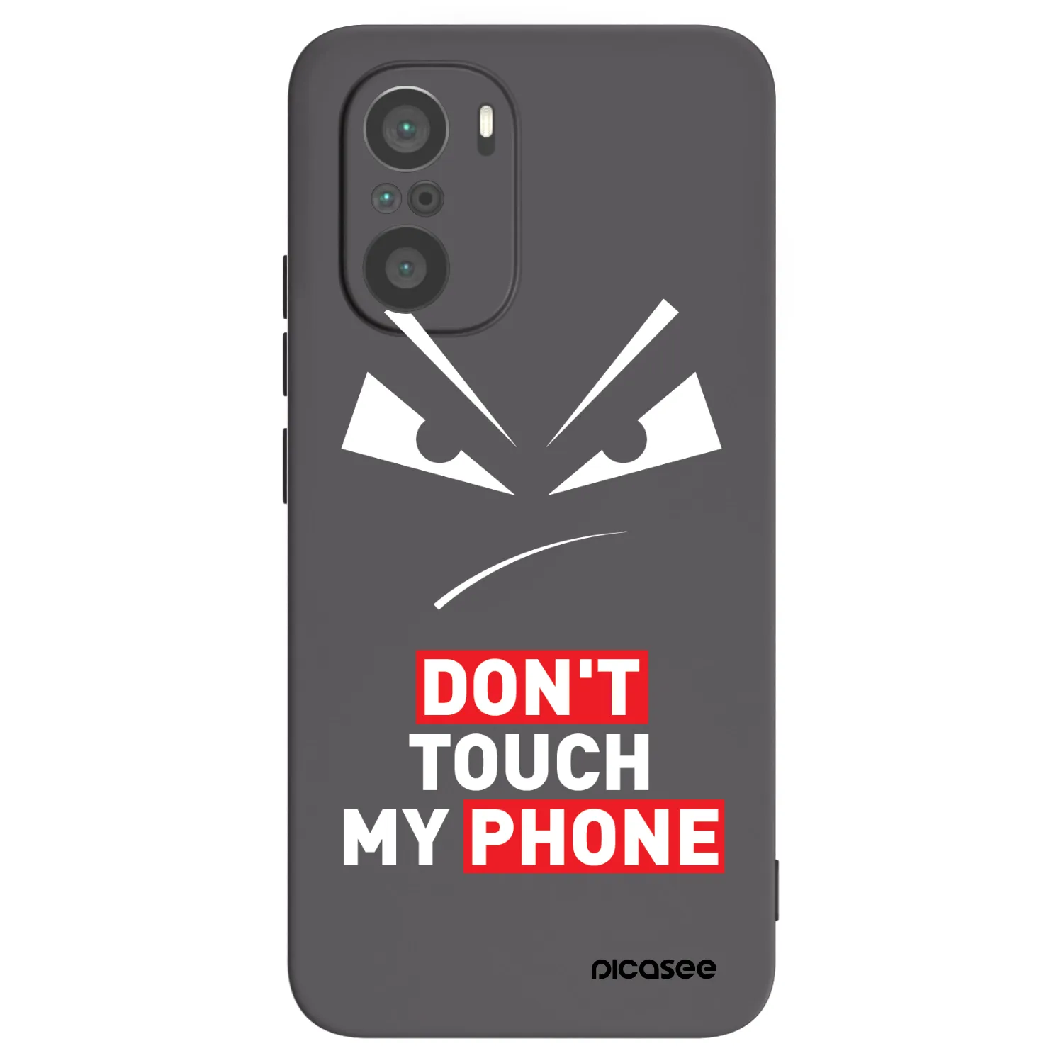 Picasee silikonowe czarne etui na Xiaomi Poco F3 - Evil Eye - Transparent