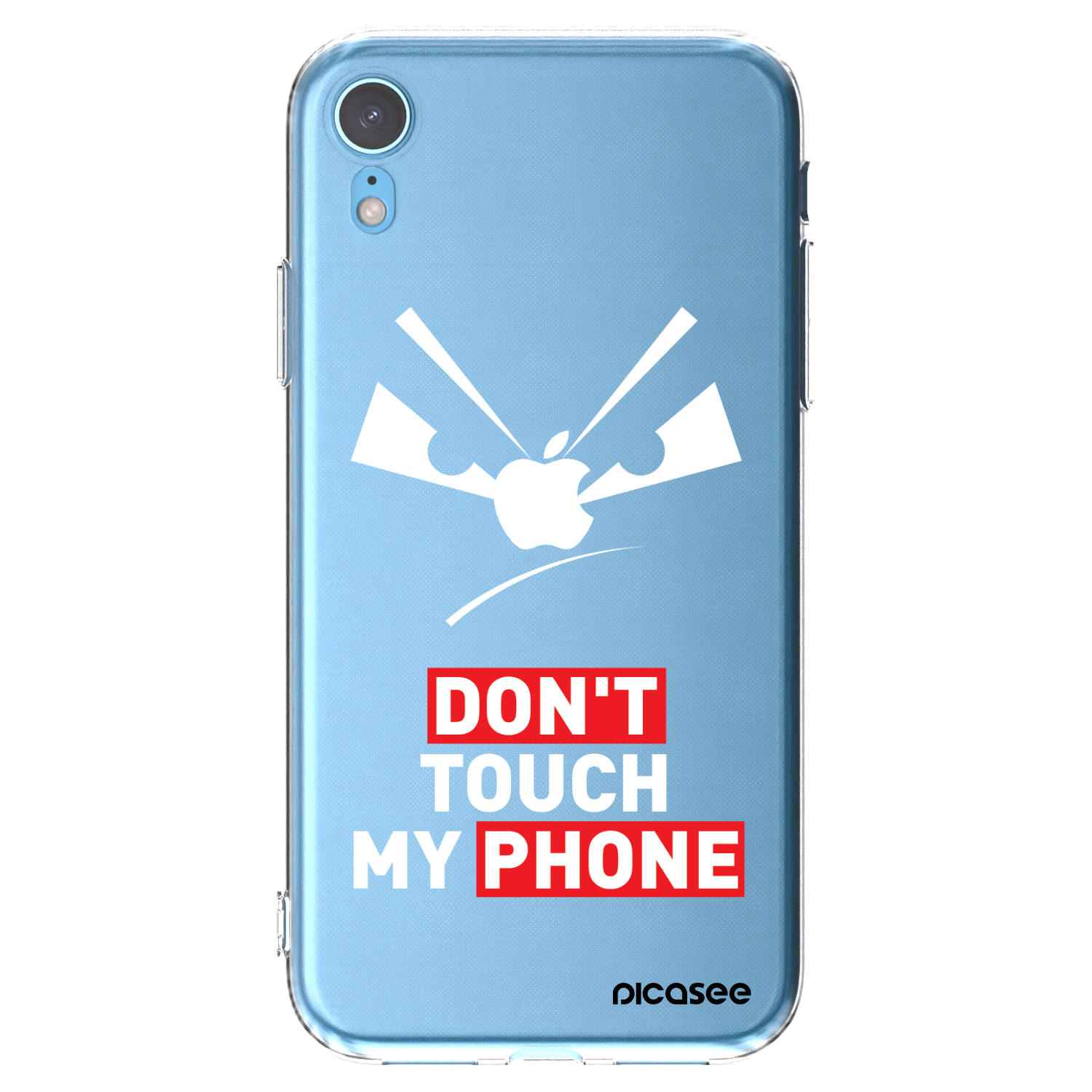 Picasee silikonowe przeźroczyste etui na Apple iPhone XR - Evil Eye - Transparent