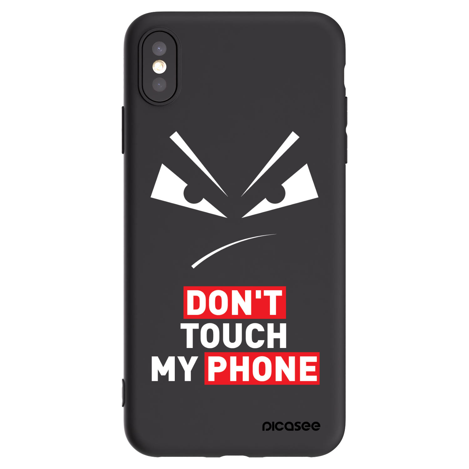 Picasee silikonowe czarne etui na Apple iPhone XS Max - Evil Eye - Transparent