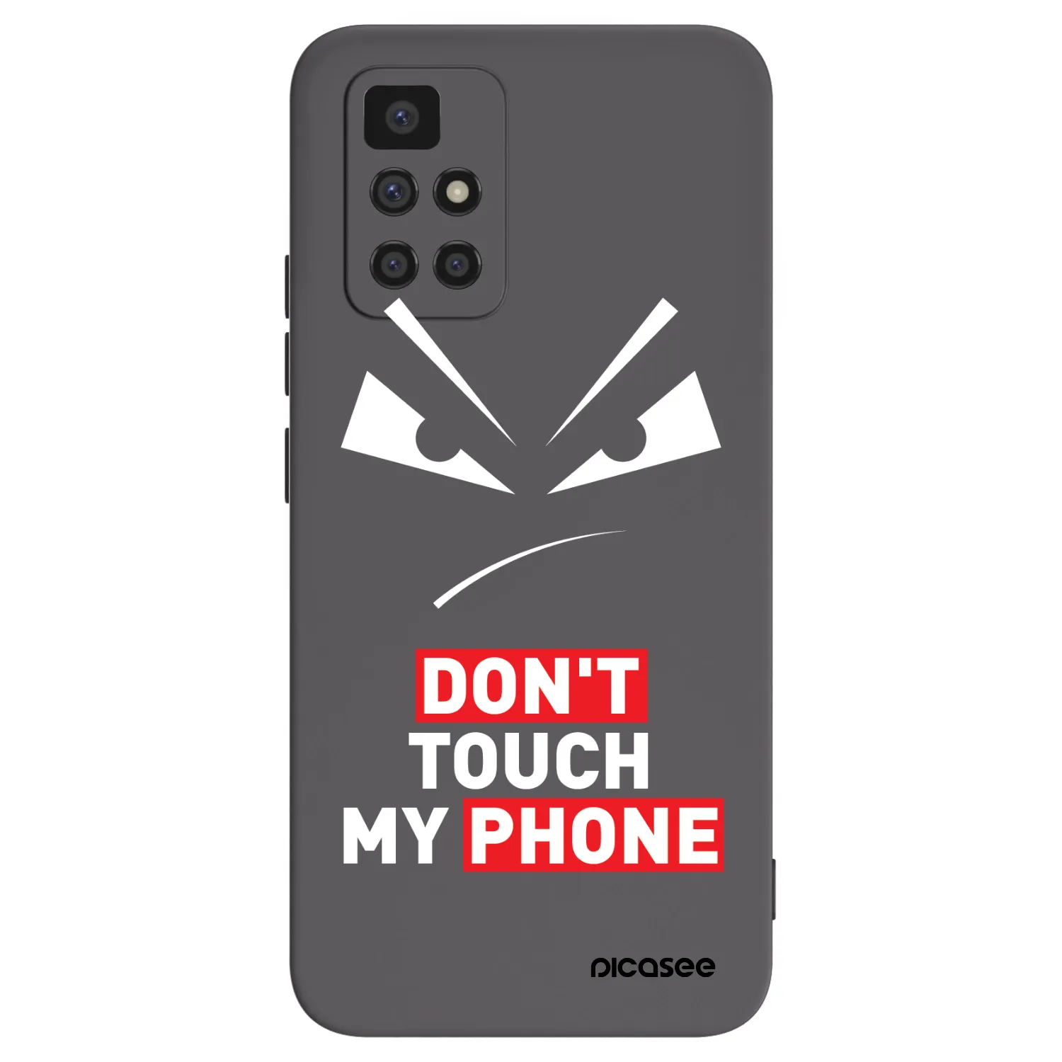 Picasee silikonowe czarne etui na Xiaomi Redmi 10 - Evil Eye - Transparent
