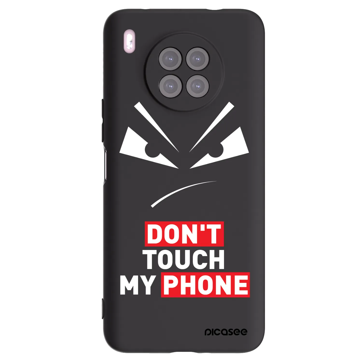 Picasee silikonowe czarne etui na Huawei Nova 8i - Evil Eye - Transparent