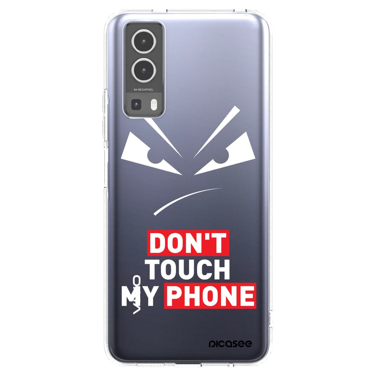 Picasee silikonowe przeźroczyste etui na Vivo Y72 5G - Evil Eye - Transparent