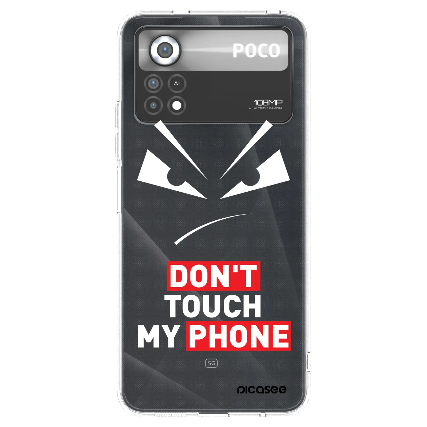 Picasee silikonowe przeźroczyste etui na Xiaomi Poco X4 Pro 5G - Evil Eye - Transparent