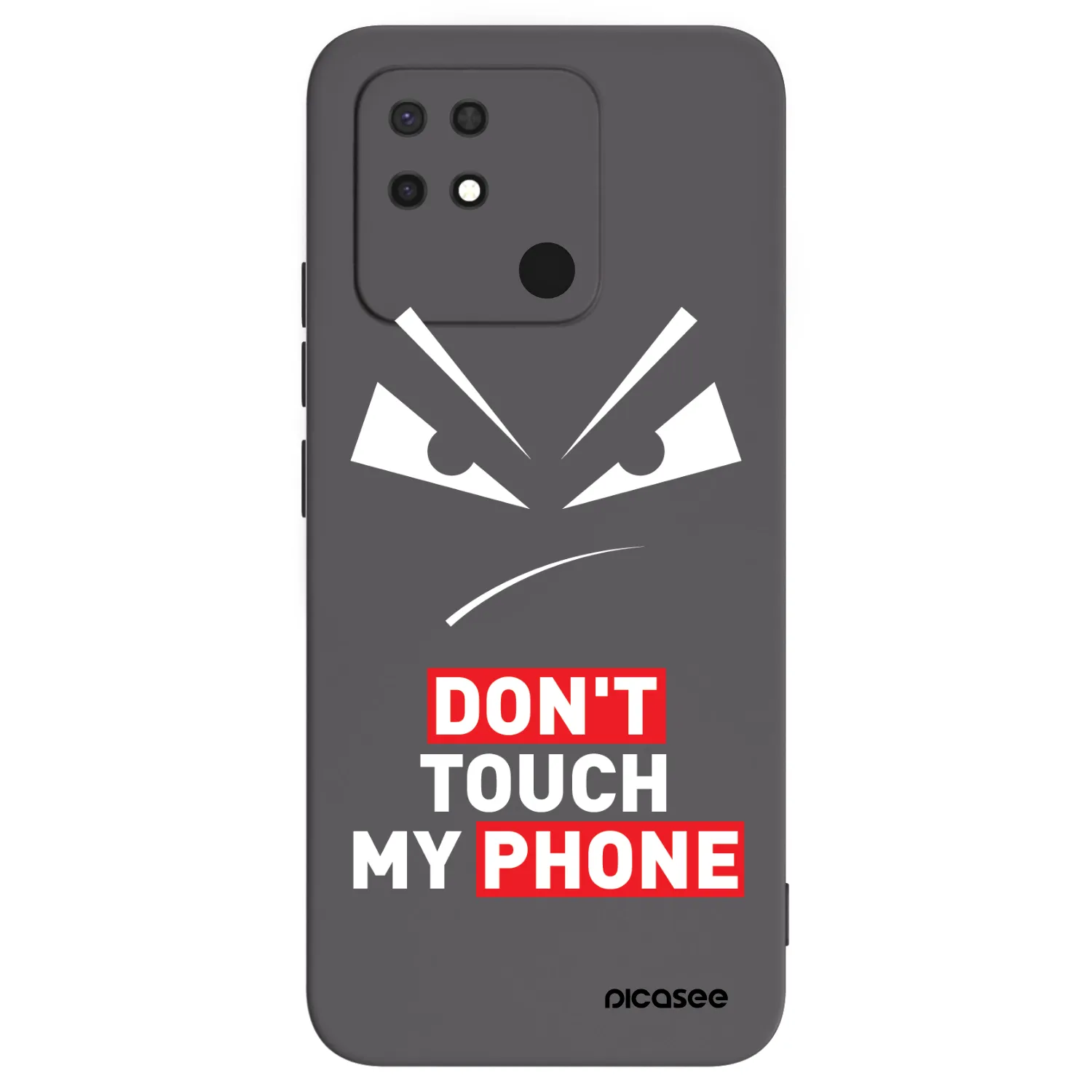 Picasee silikonowe czarne etui na Xiaomi Redmi 10C - Evil Eye - Transparent